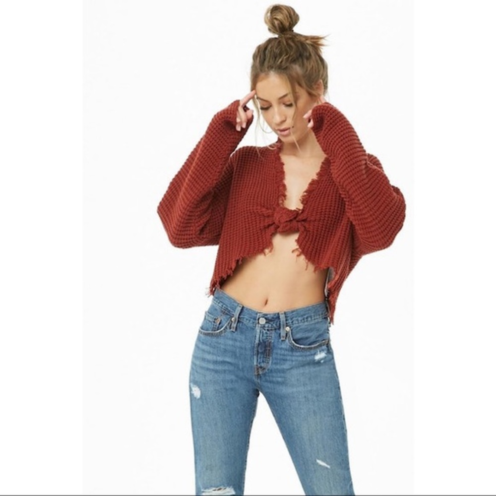 Forever 21 | Frayed sweater knit crop top